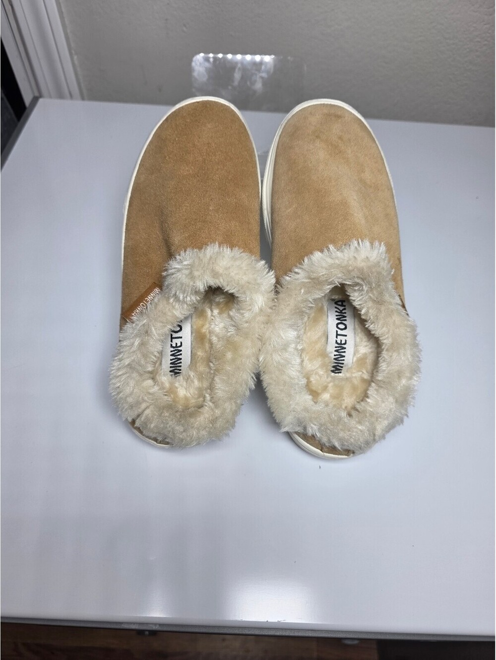 Minnetonka Windy Suede Round Toe Slip-On Slipper Moccasins Sz 6 - Picture 6 of 6